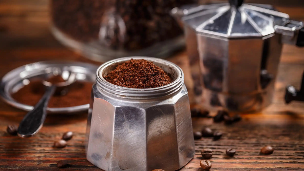 Moka top ground coffee