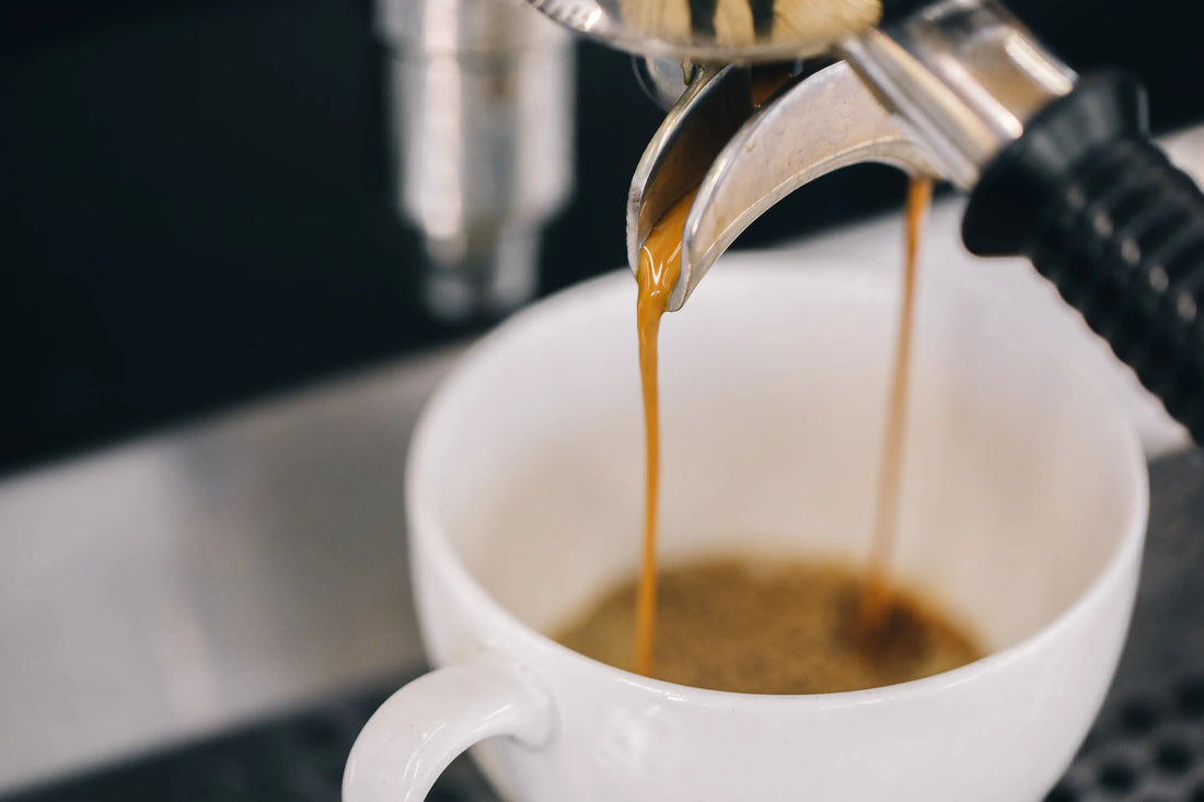 Coffee Machine Pour Close Up